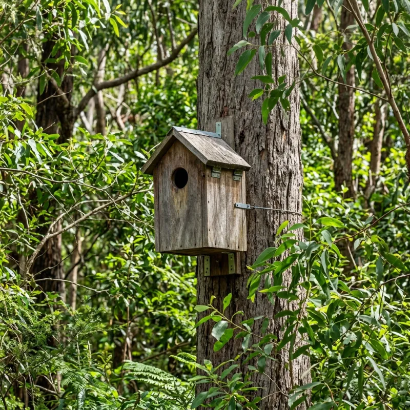 Animal nesting box installed as a humane alternative to a Albanvale roof cavity
