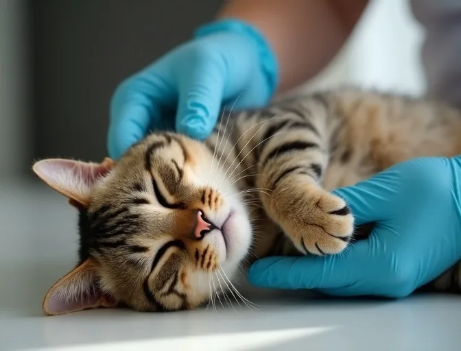 Specialist carefully handling a deceased cat with dignity in Albanvale